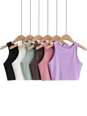 Obsidian Phoenix Women’s Slim Fit Tank Top - O-Neck, Sleeveless Nylon, Summer Fashion in 6 Colors