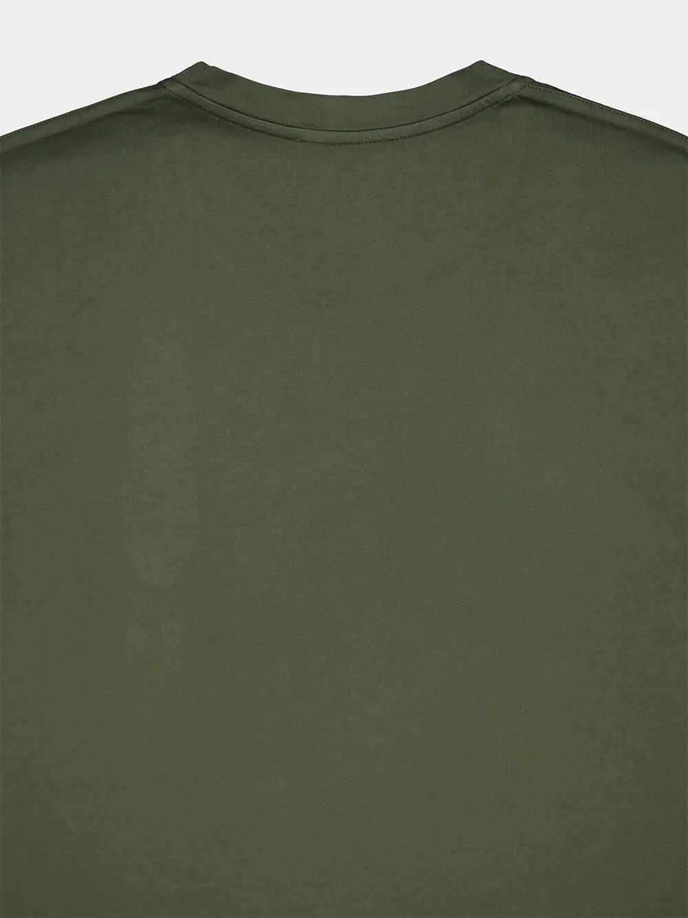 Olive Cotton Crew Neck T-Shirt
