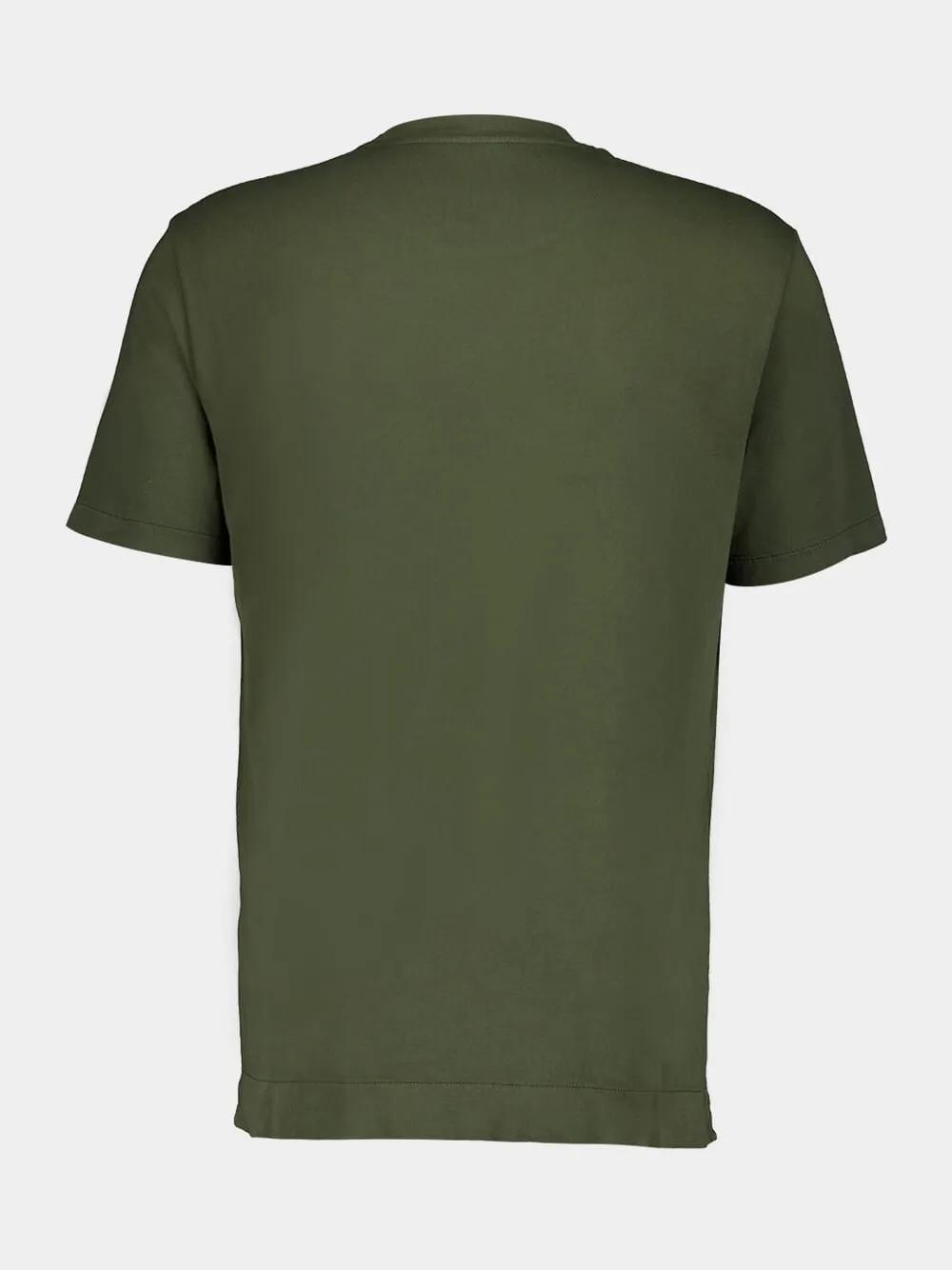 Olive Cotton Crew Neck T-Shirt