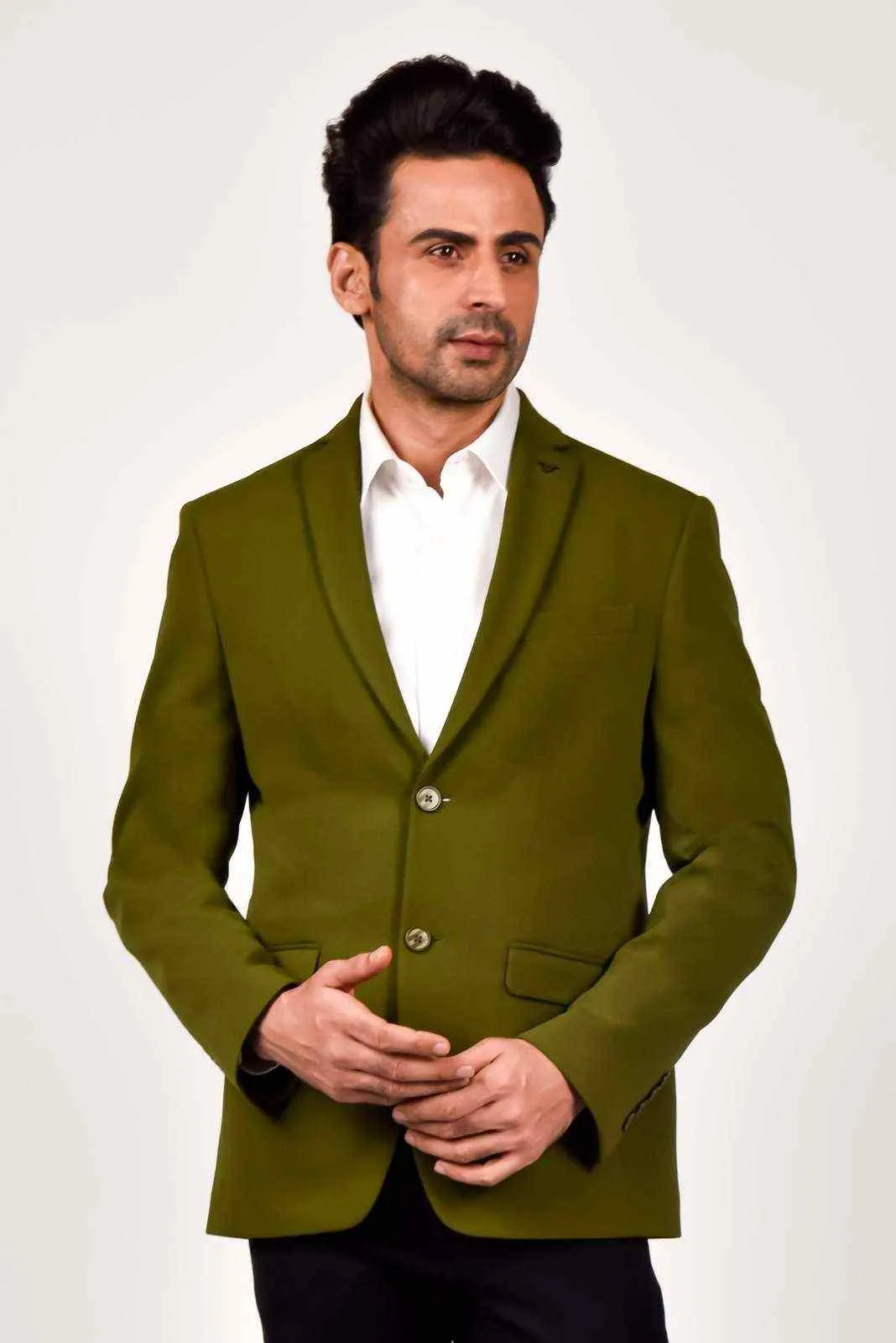 Olive Knitted Blazer