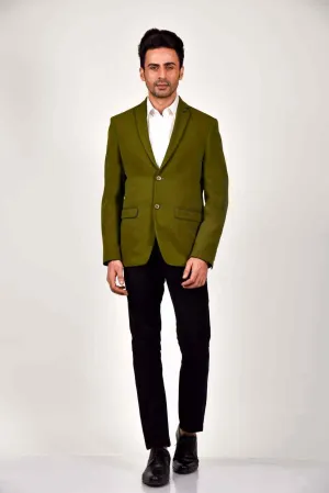 Olive Knitted Blazer