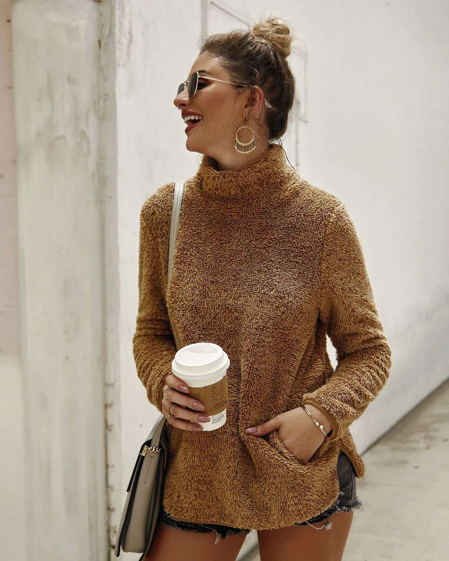 Original Design Women's Autumn and Winter New High Collar Sweater