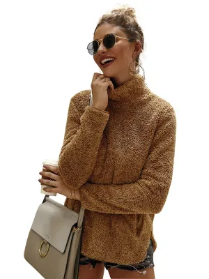 Original Design Women's Autumn and Winter New High Collar Sweater