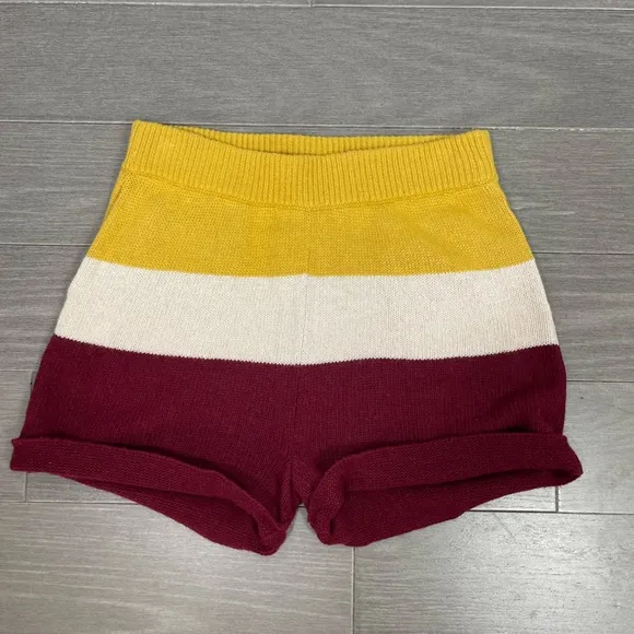 PARADIS PERDUS   NET SUSTAIN Jasper Striped Recycled Knitted Sweater Shorts S
