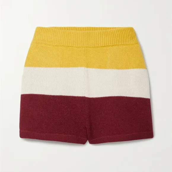 PARADIS PERDUS   NET SUSTAIN Jasper Striped Recycled Knitted Sweater Shorts S