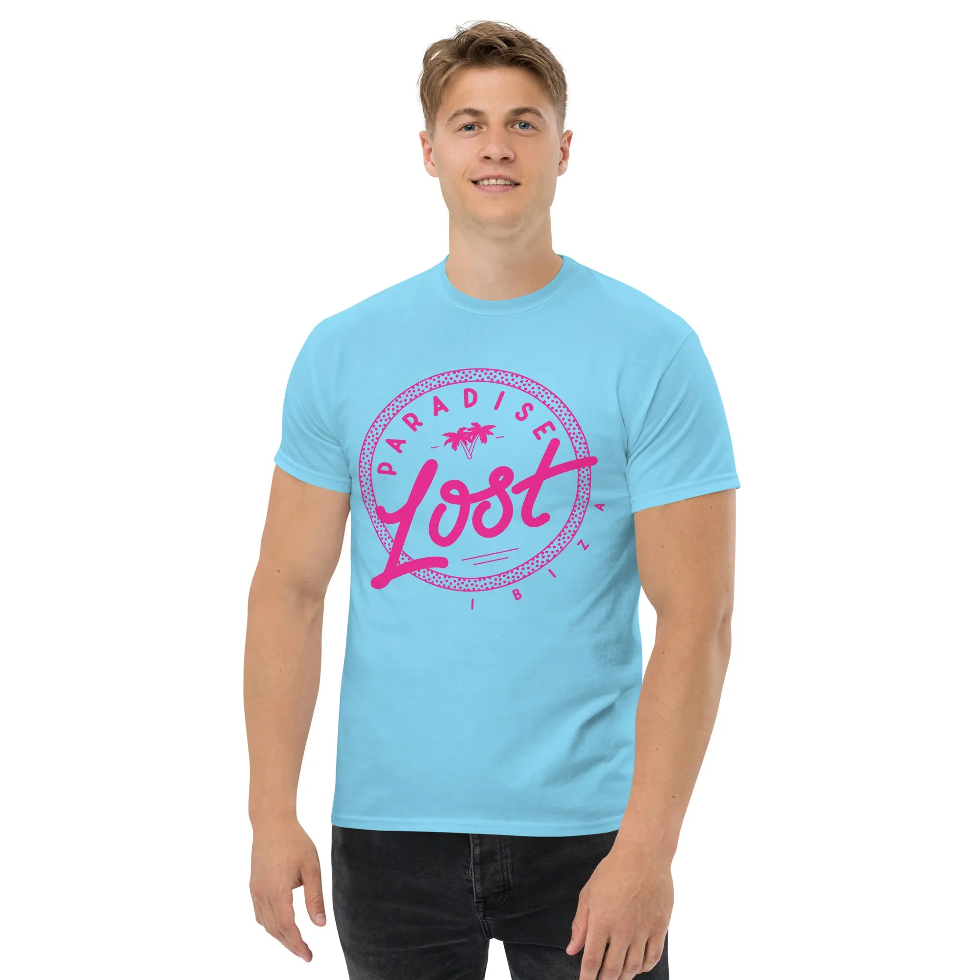 Paradise Lost Ibiza Men's T-shirt with Neon Logo