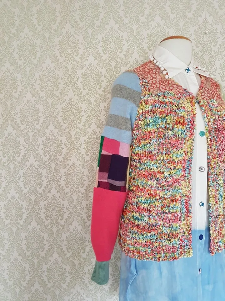 Pastel Rainbow Patchwork Cardigan
