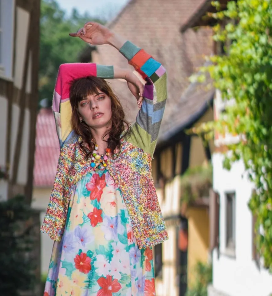 Pastel Rainbow Patchwork Cardigan