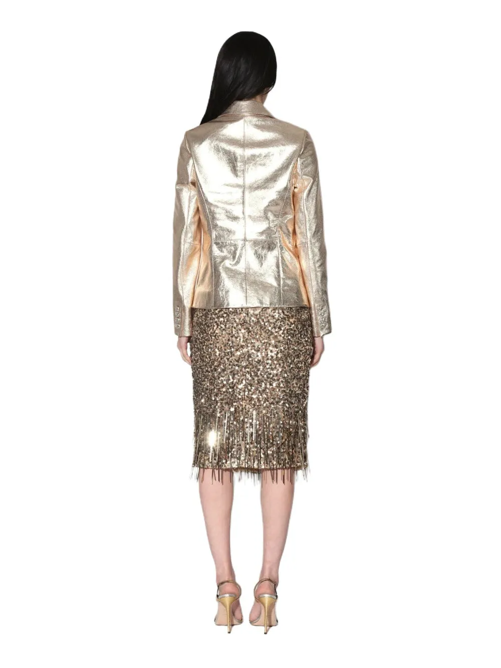 Patent Radiance Leather Blazer for Women