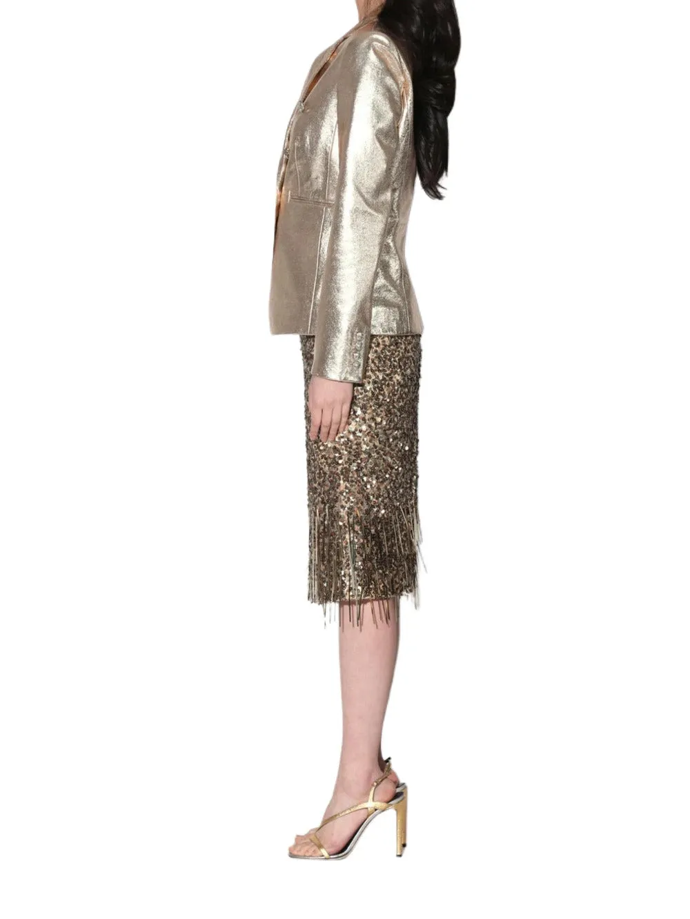 Patent Radiance Leather Blazer for Women