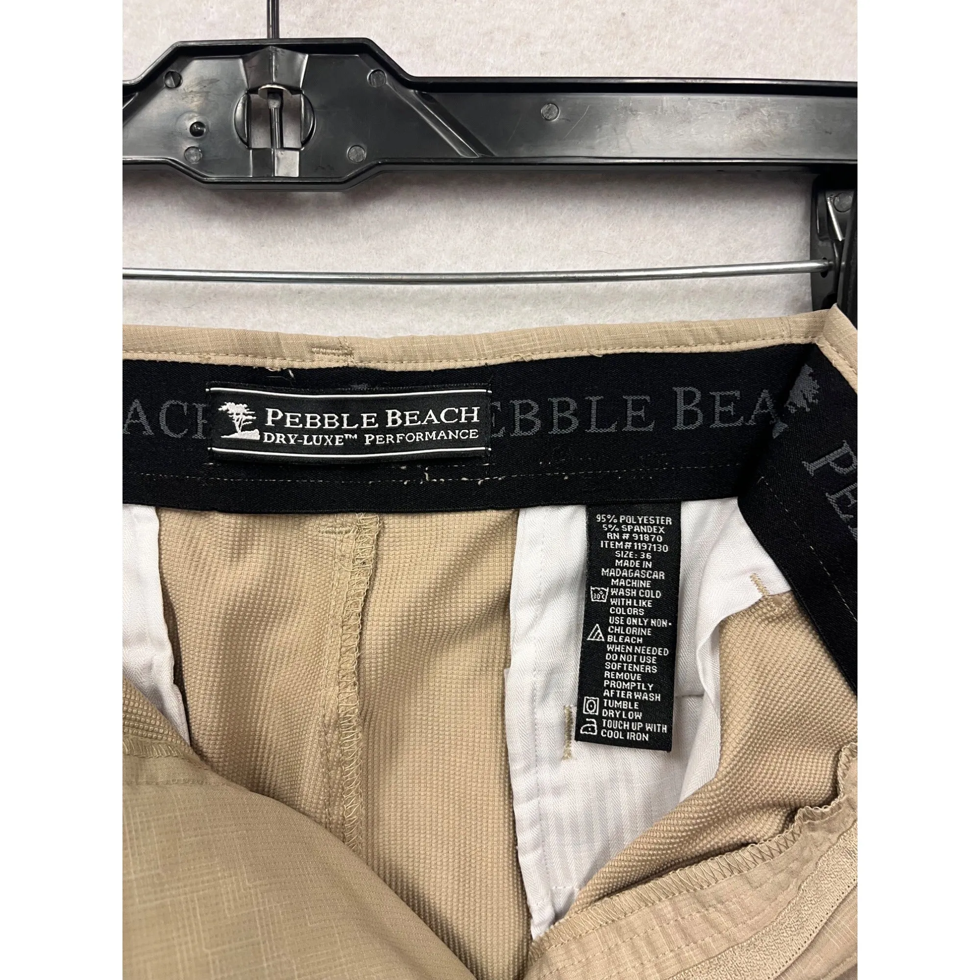 Pebble Beach Dry-Luxe Mens Performance Shorts Size 36 #8096