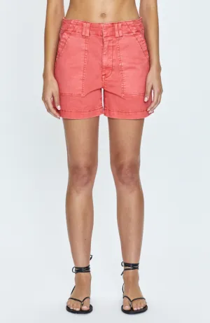 Pistola High Rise Utility Short Marissa - Cherry