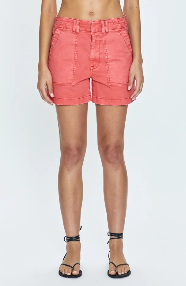 Pistola High Rise Utility Short Marissa - Cherry