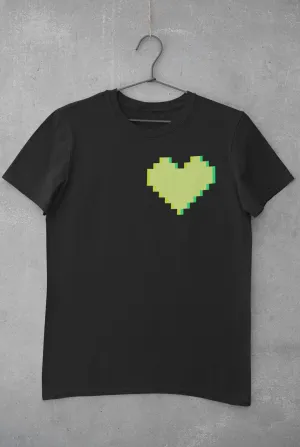 Pixel Heart (Neon Green) -  Heavy Cotton Tee