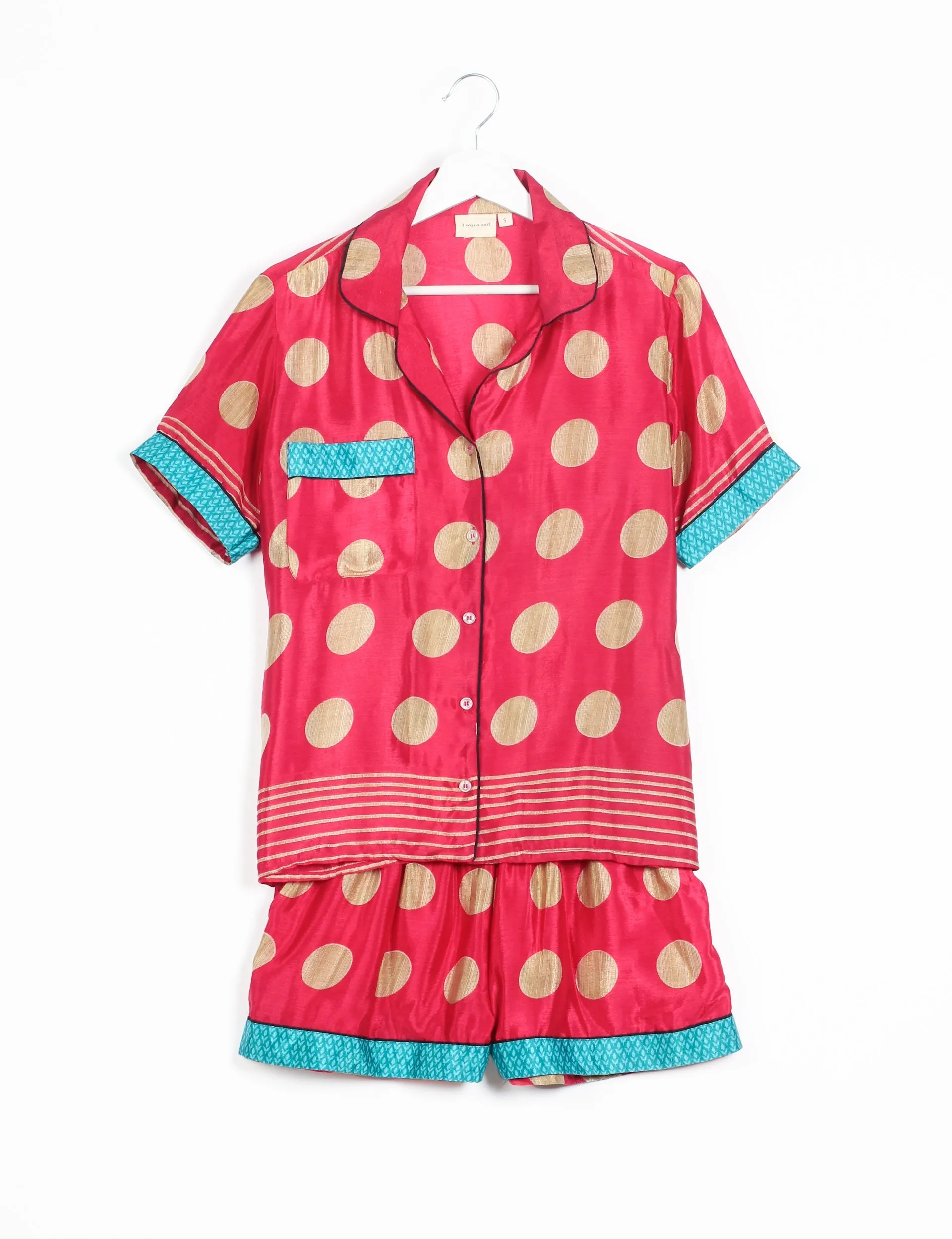 PJ SET SHORT WITH SHORT SLEEVES