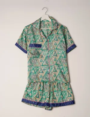 PJ SET SHORT WITH SHORT SLEEVES