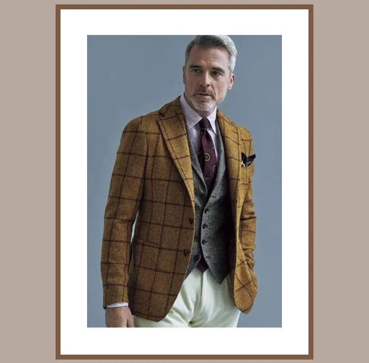 Plaid Wool Blazer