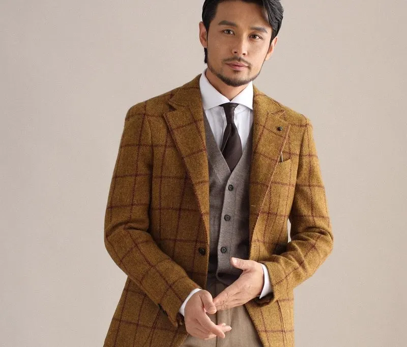 Plaid Wool Blazer