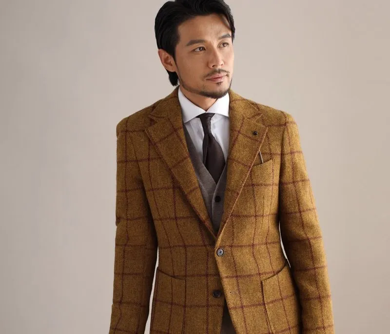Plaid Wool Blazer