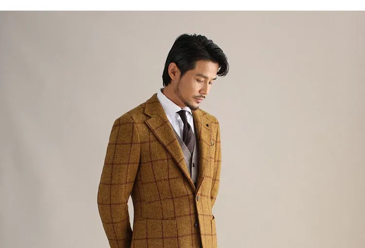 Plaid Wool Blazer