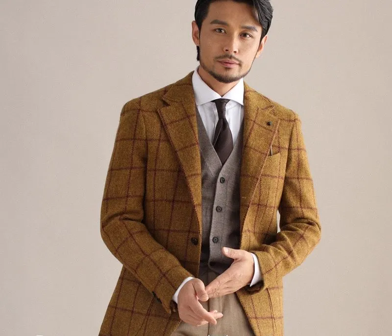Plaid Wool Blazer