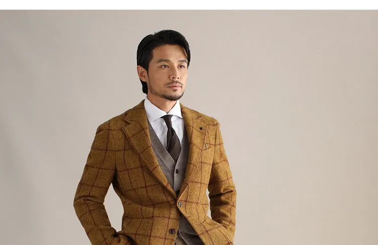 Plaid Wool Blazer