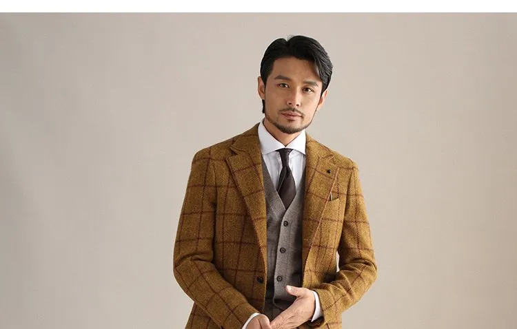 Plaid Wool Blazer