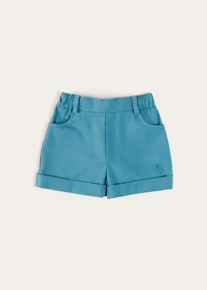 Plain Elasticated Shorts in Blue (12mths-4yrs)