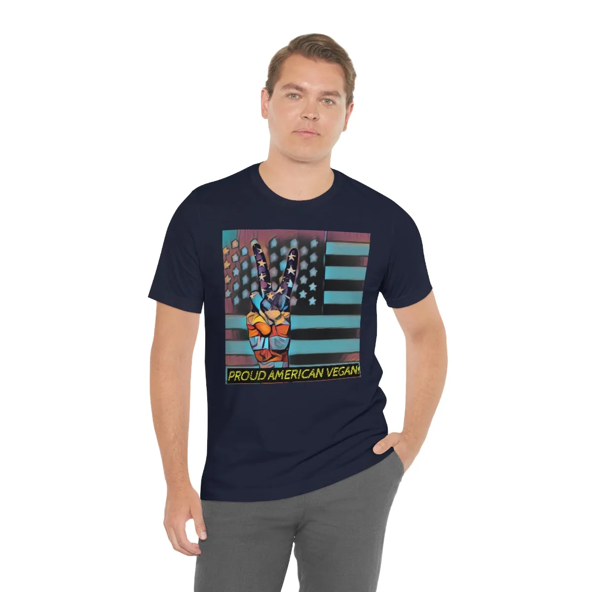 Proud American Vegan! 3 Short Sleeve Tee