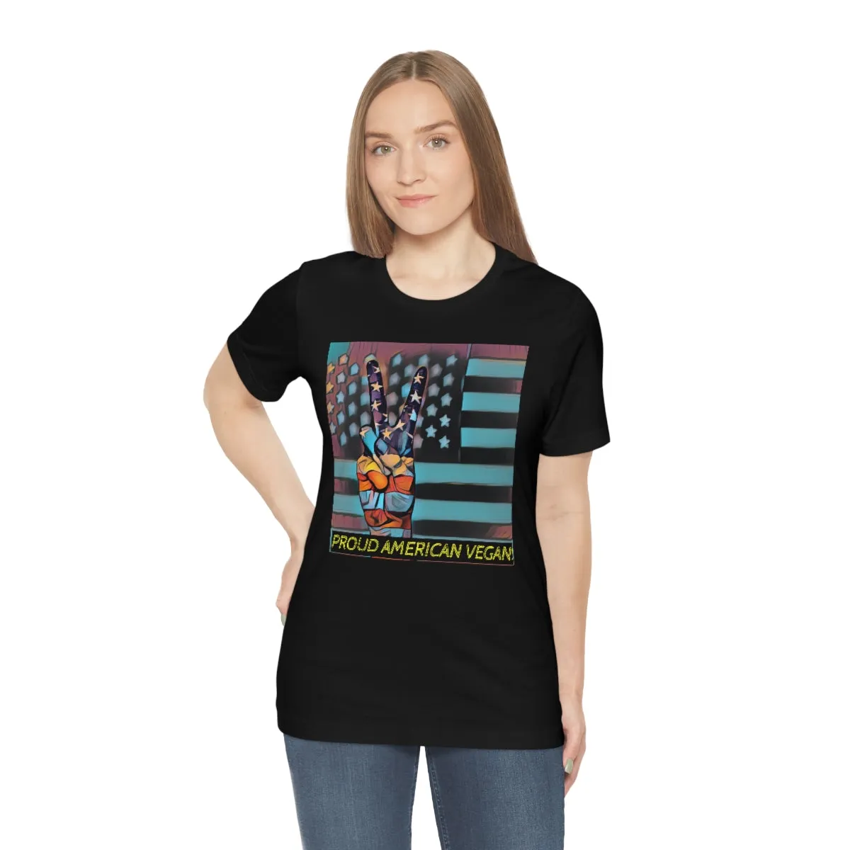 Proud American Vegan! 3 Short Sleeve Tee