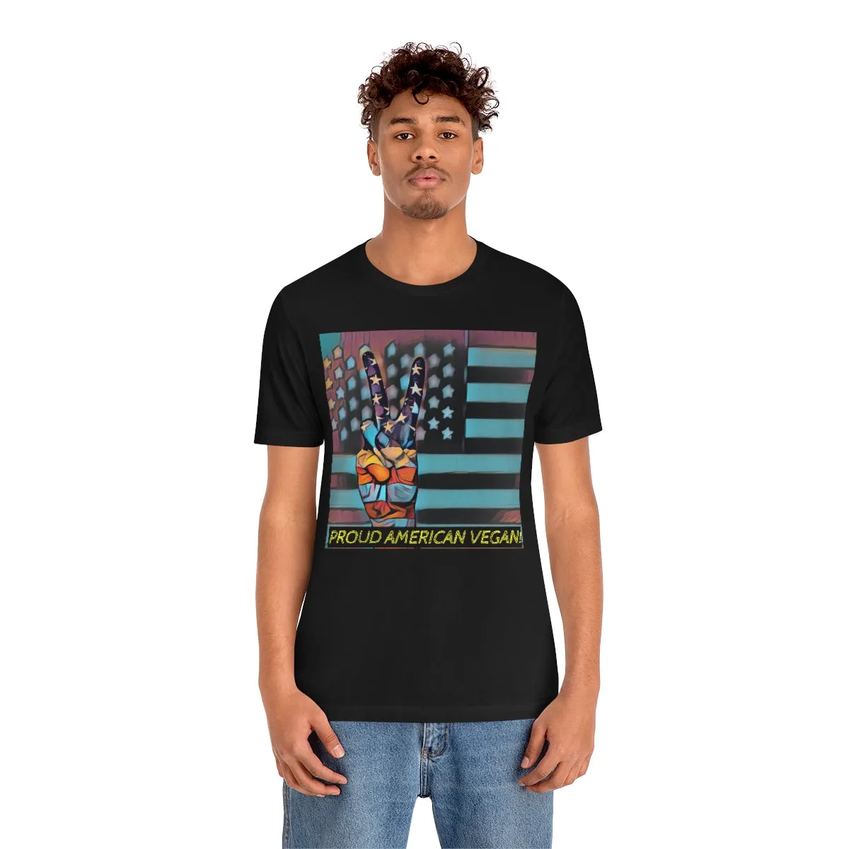 Proud American Vegan! 3 Short Sleeve Tee