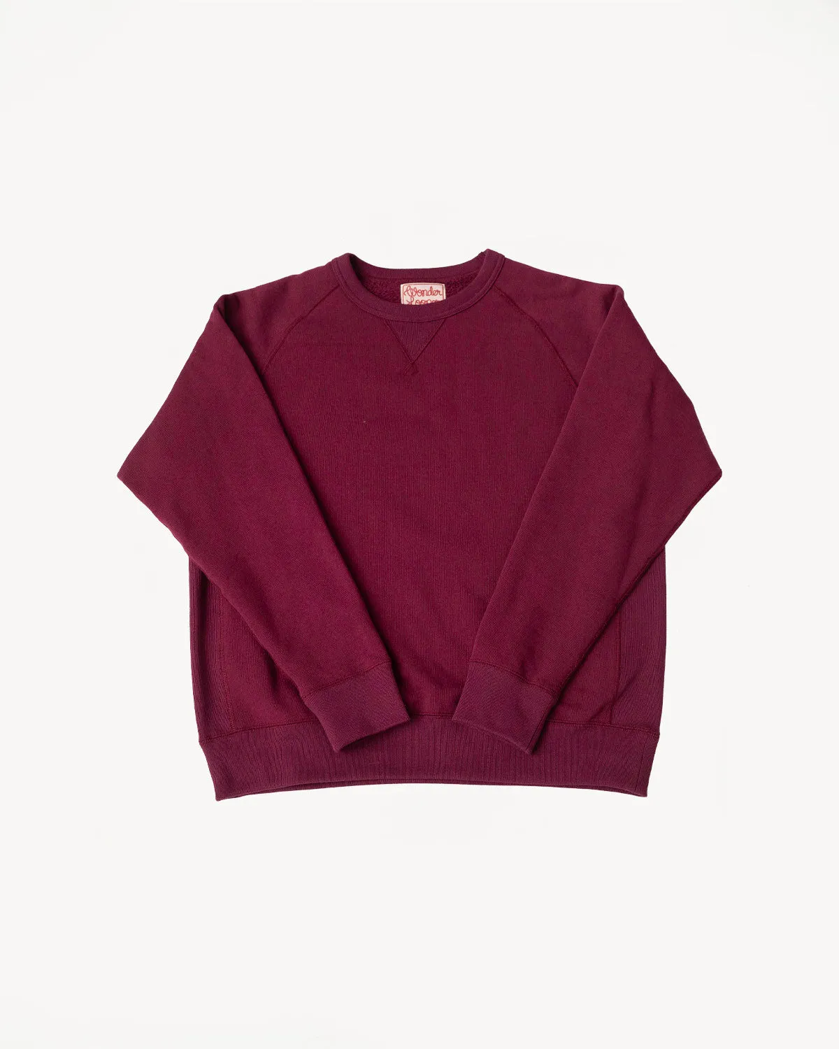 Pullover Crew Neck - Super Looper French Terry - Burgundy