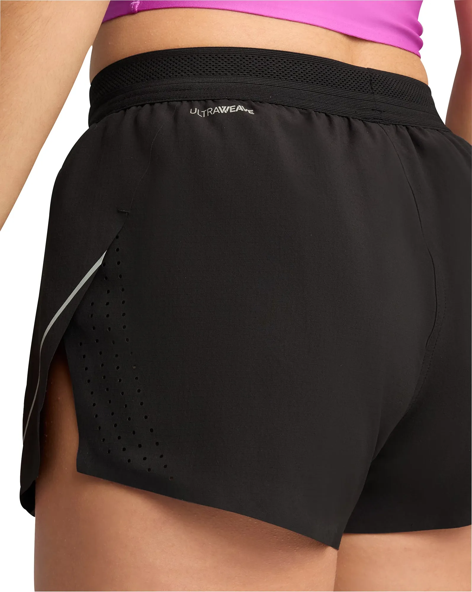Puma Raceday UltraWeave 3 Inch Womens Split Running Shorts - Black