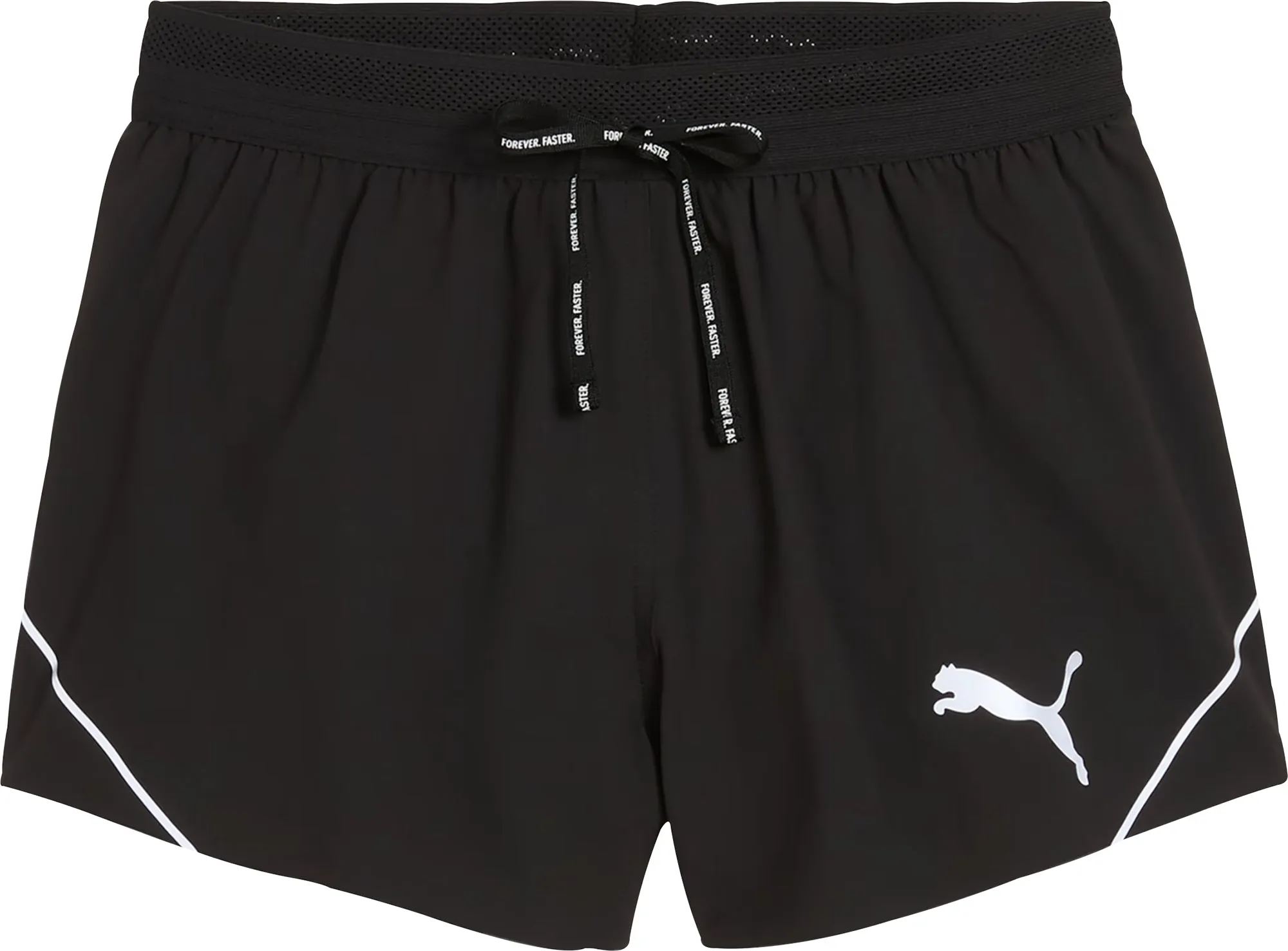 Puma Raceday UltraWeave 3 Inch Womens Split Running Shorts - Black