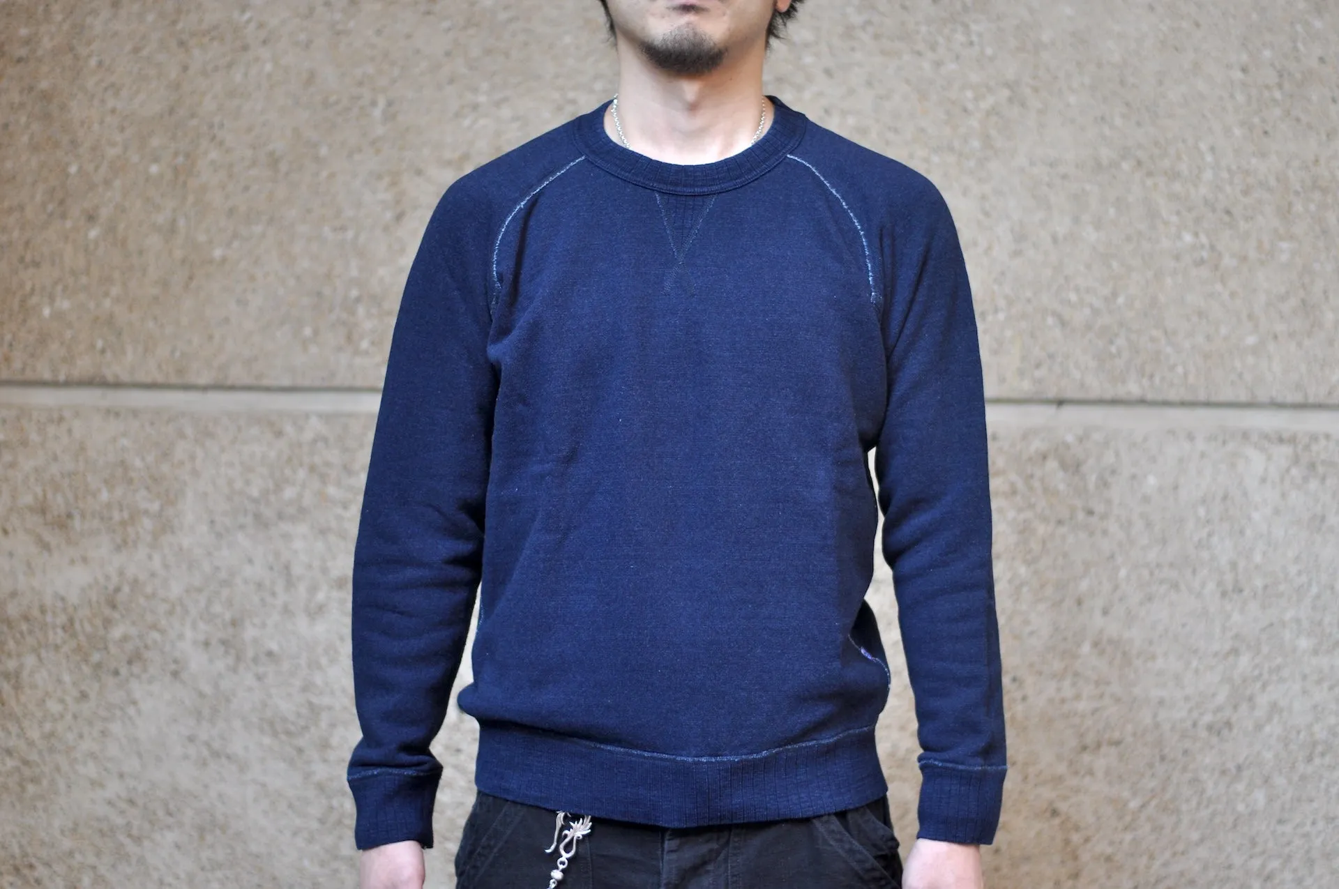 Pure Blue Japan Indigo Dyed "Classic" Raglan Sweatshirt