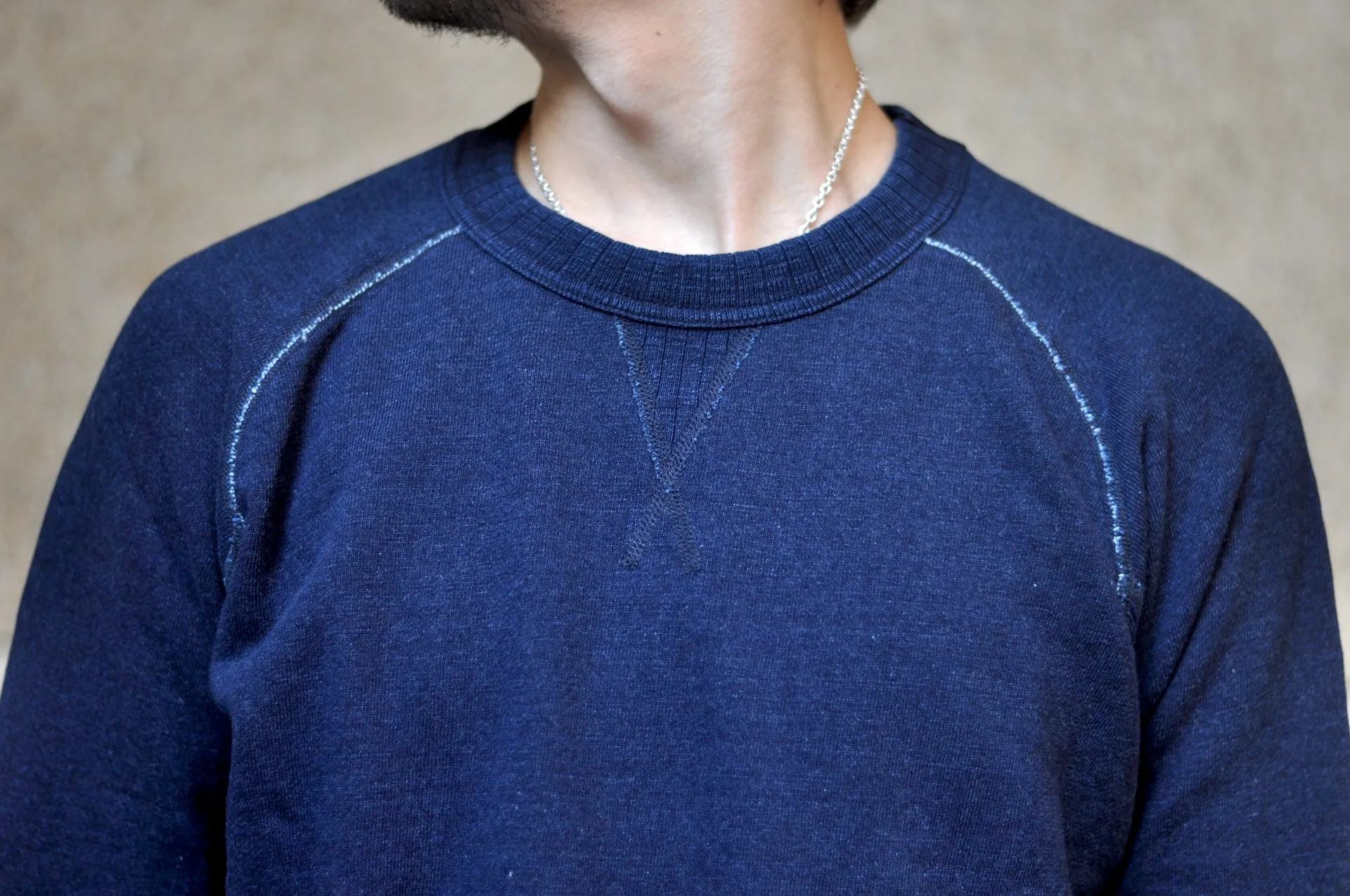Pure Blue Japan Indigo Dyed "Classic" Raglan Sweatshirt