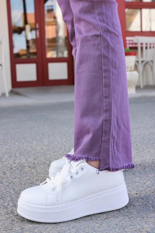 Purple Baby Bell Bottom Jeans