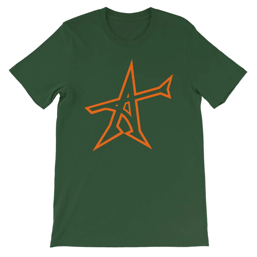 "ALL-IN" T-shirt (neon-orange print)