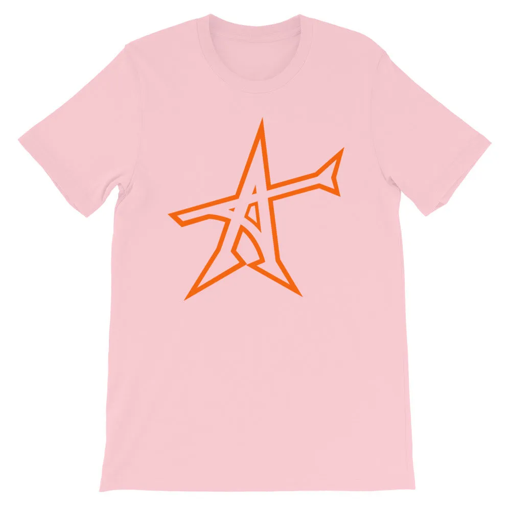 "ALL-IN" T-shirt (neon-orange print)