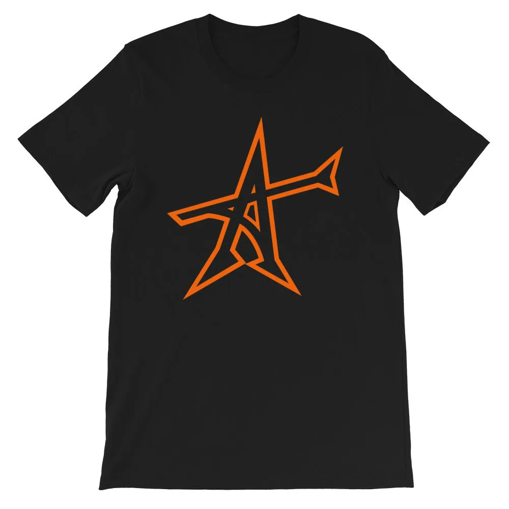 "ALL-IN" T-shirt (neon-orange print)