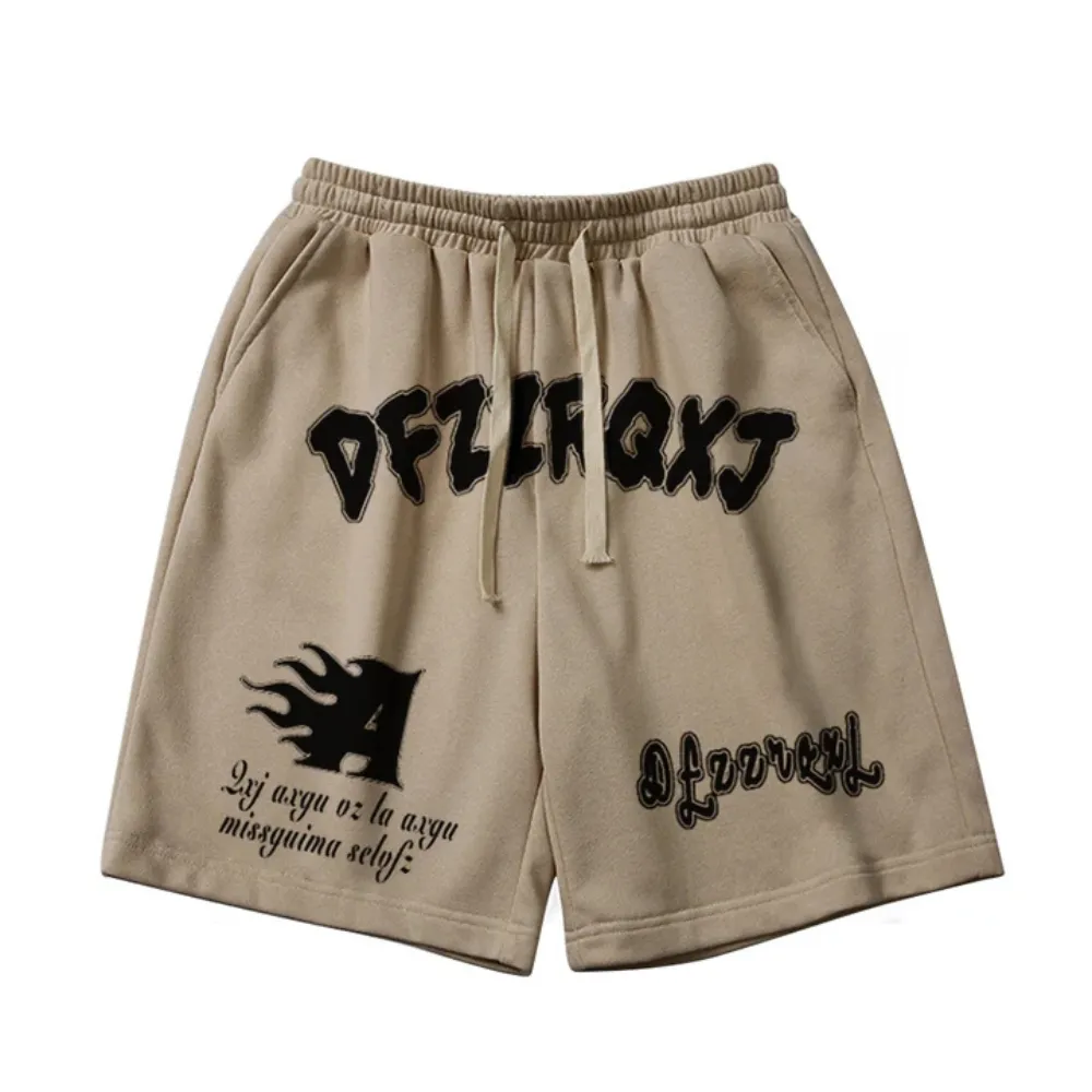 "High Street Lettered Sports" Shorts