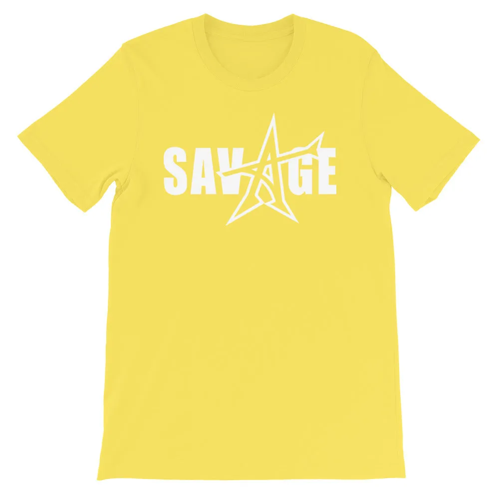 "SAVAGE" T-shirt (white print)