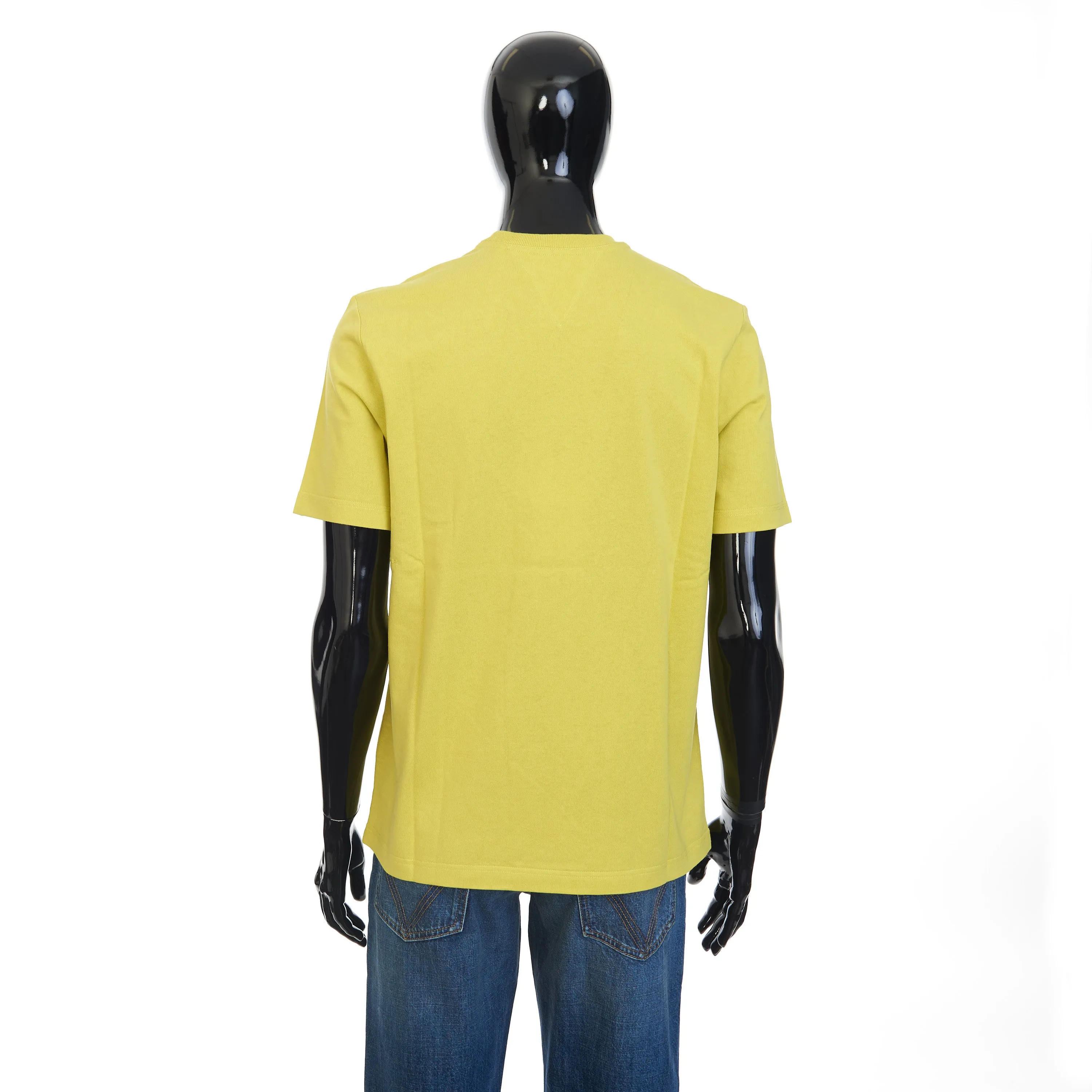 "Sunrise" Light Crewneck T-shirt In Kiwi Green Cotton