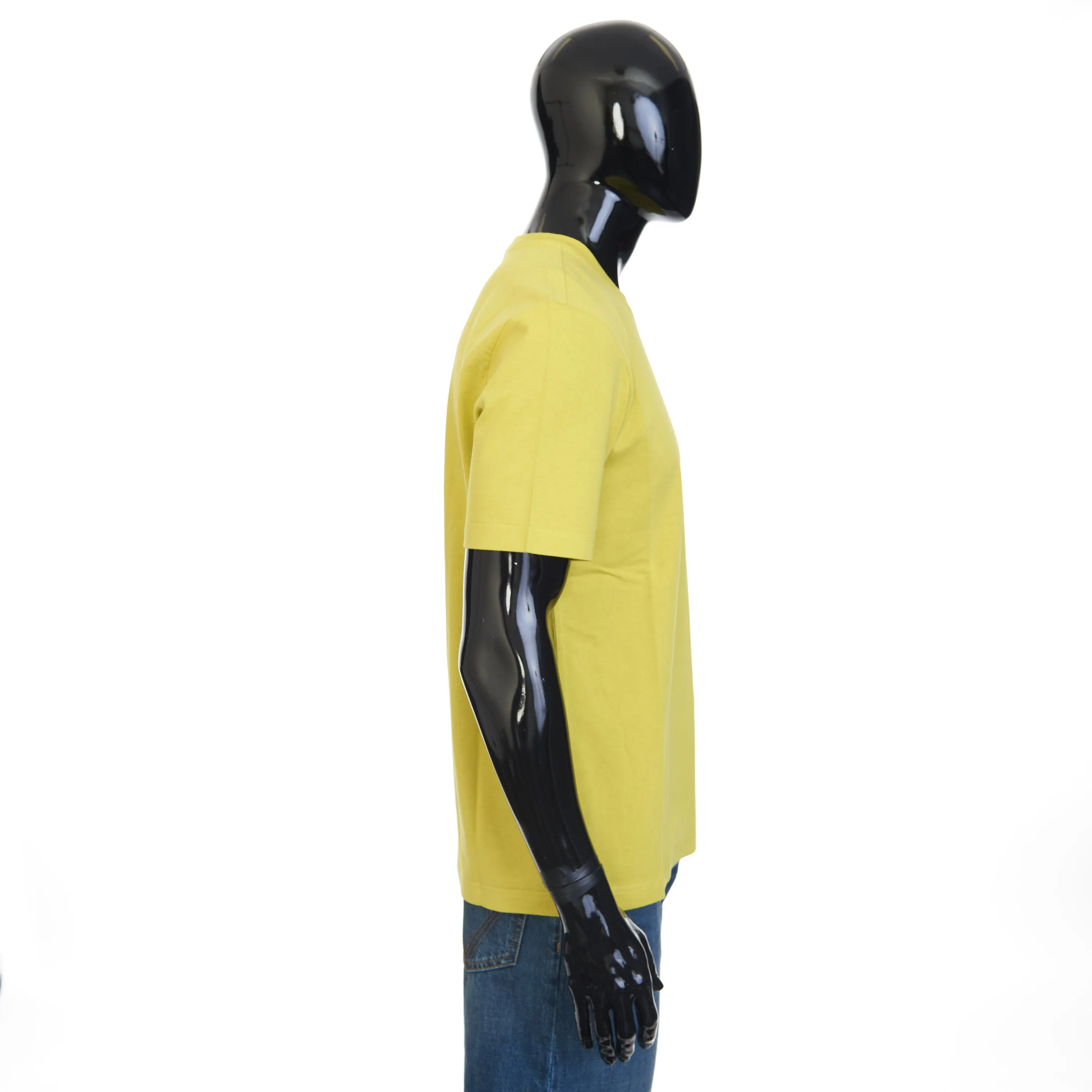 "Sunrise" Light Crewneck T-shirt In Kiwi Green Cotton