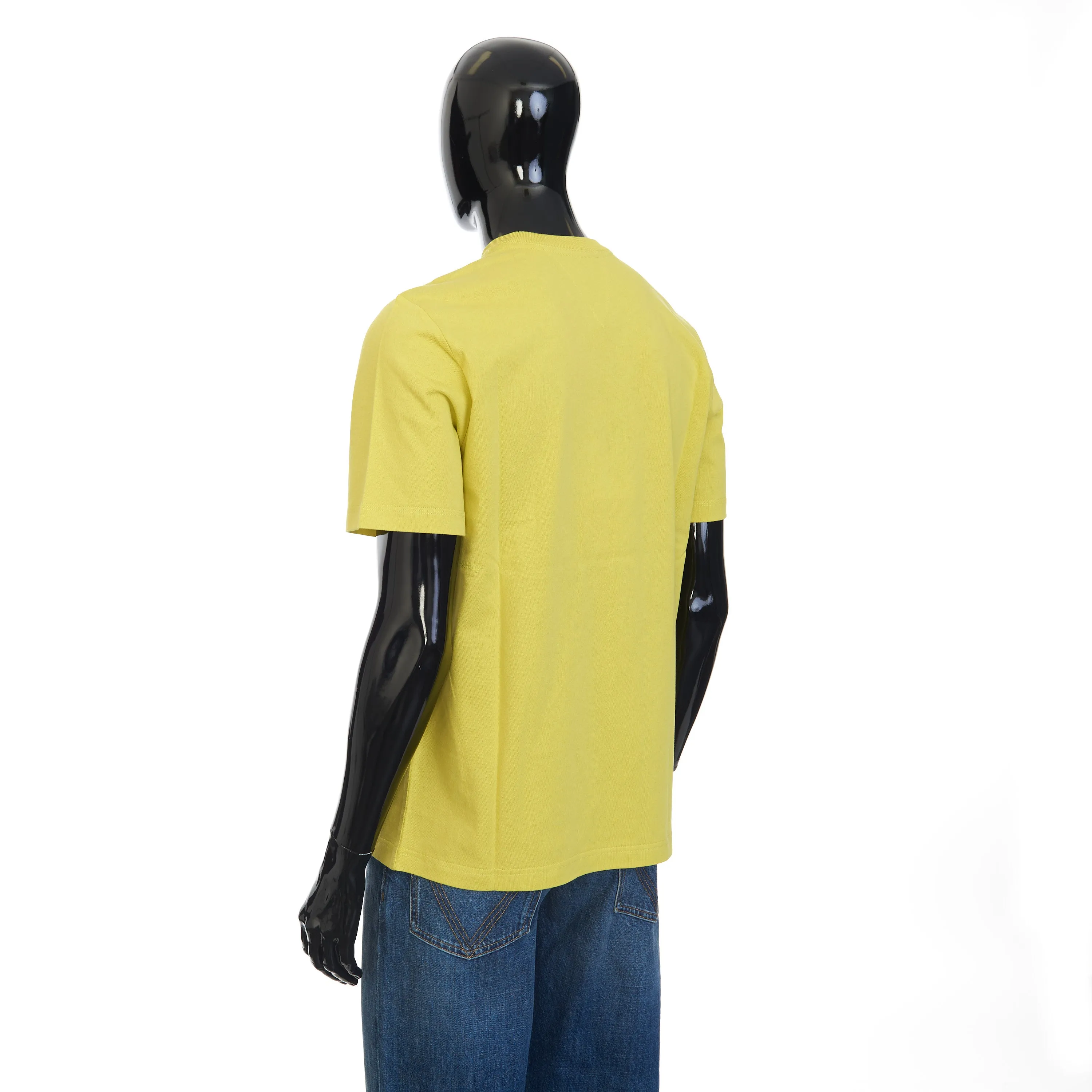 "Sunrise" Light Crewneck T-shirt In Kiwi Green Cotton