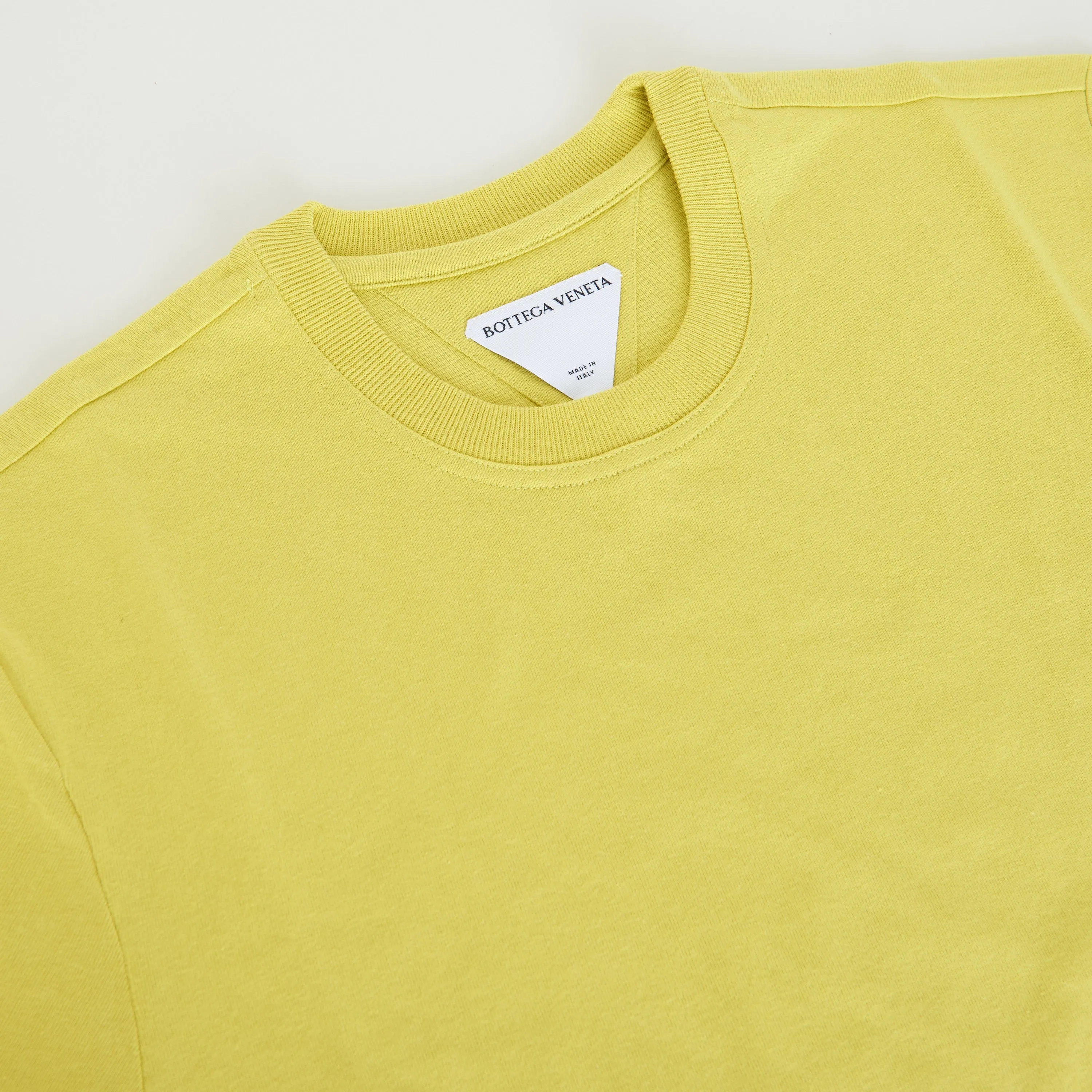 "Sunrise" Light Crewneck T-shirt In Kiwi Green Cotton