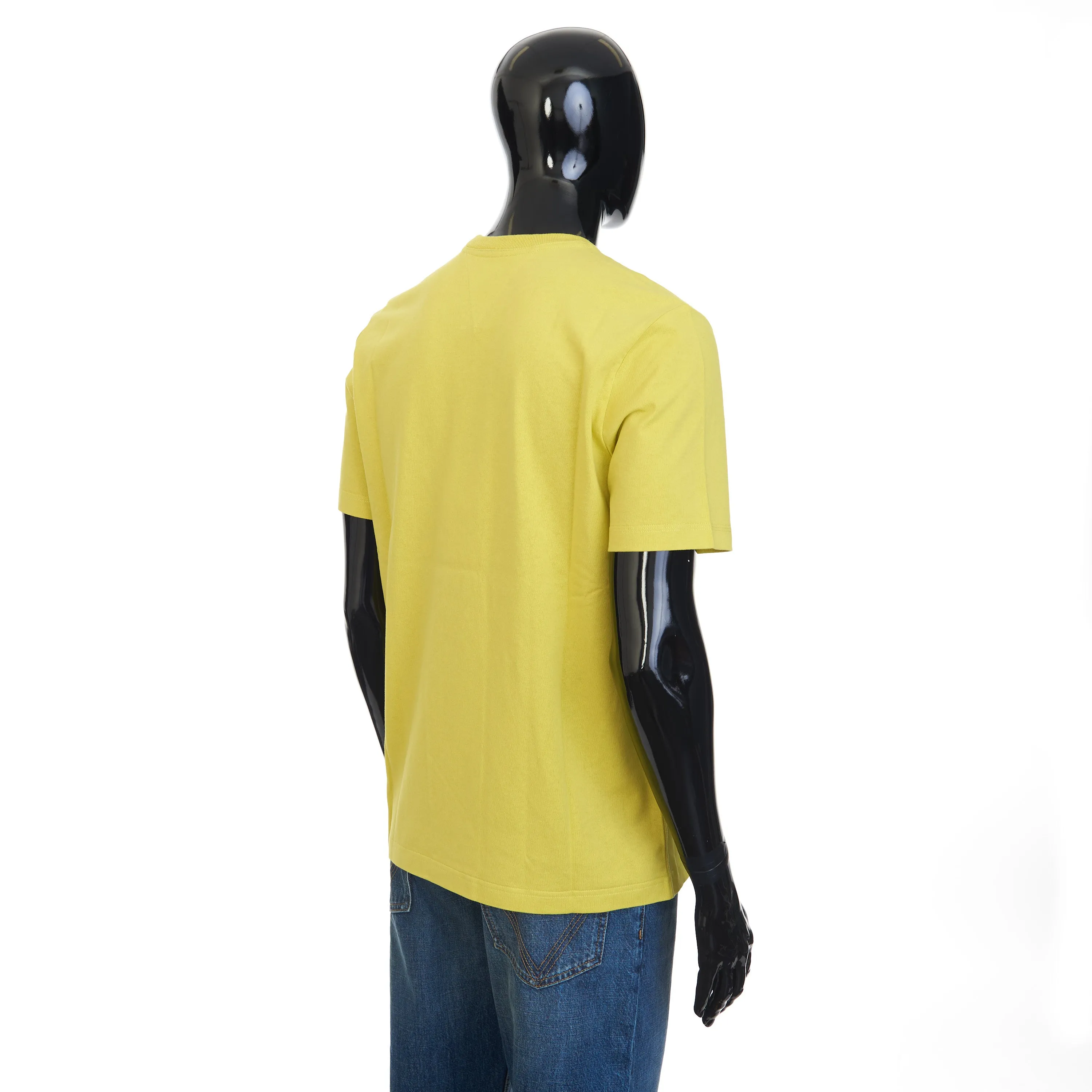 "Sunrise" Light Crewneck T-shirt In Kiwi Green Cotton