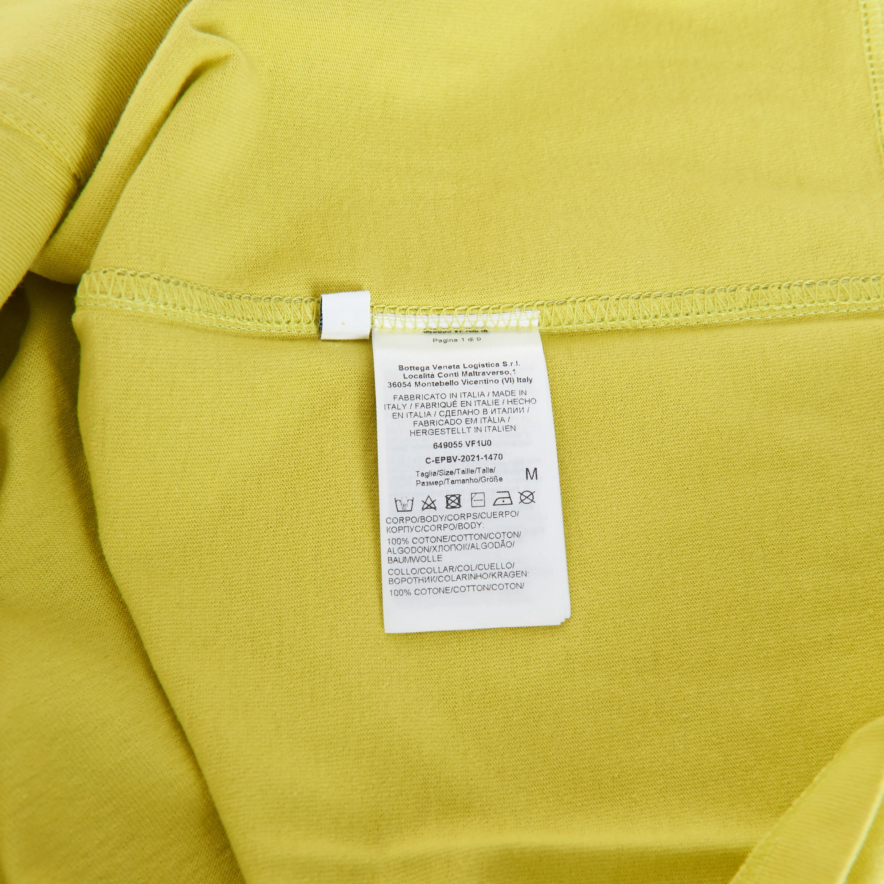 "Sunrise" Light Crewneck T-shirt In Kiwi Green Cotton