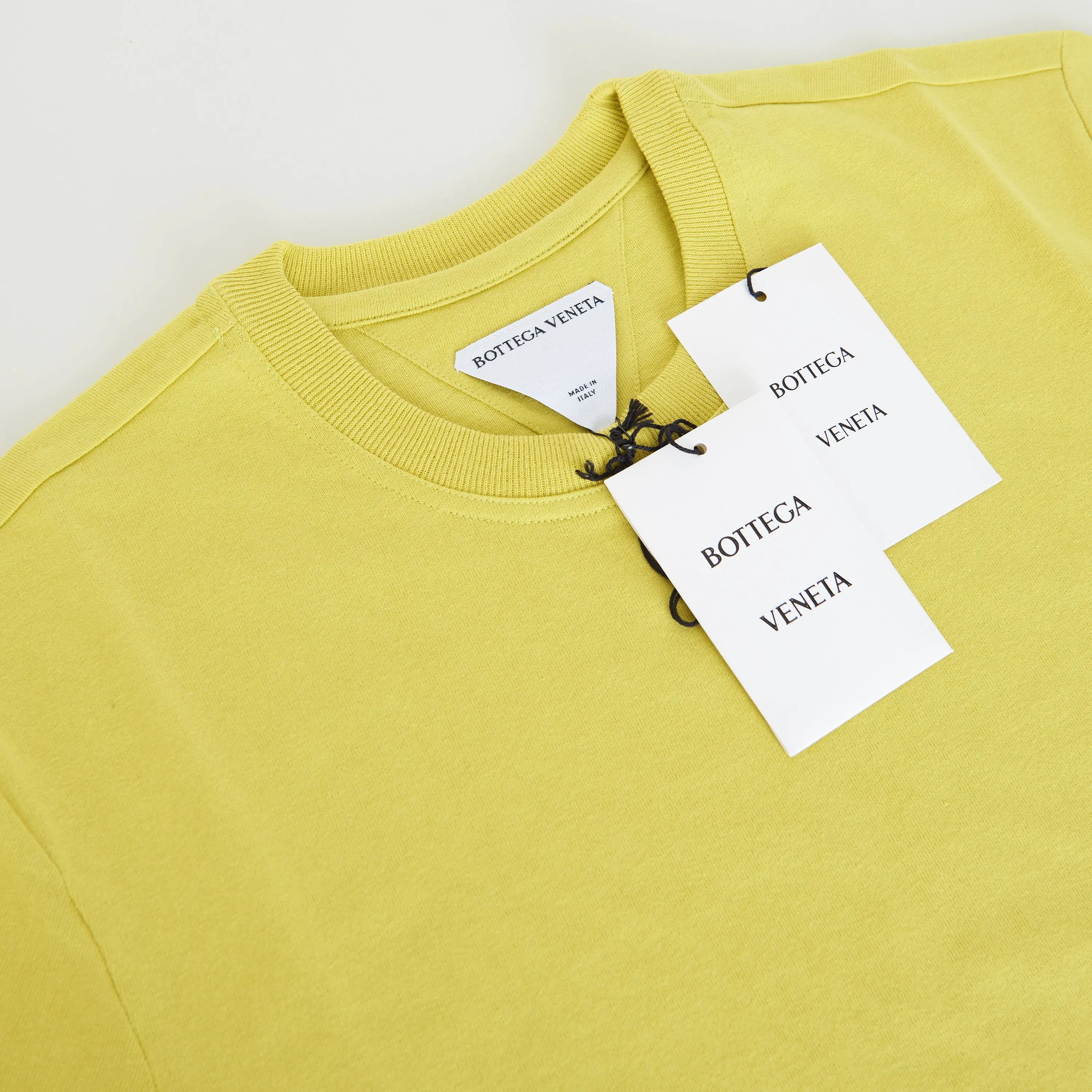 "Sunrise" Light Crewneck T-shirt In Kiwi Green Cotton