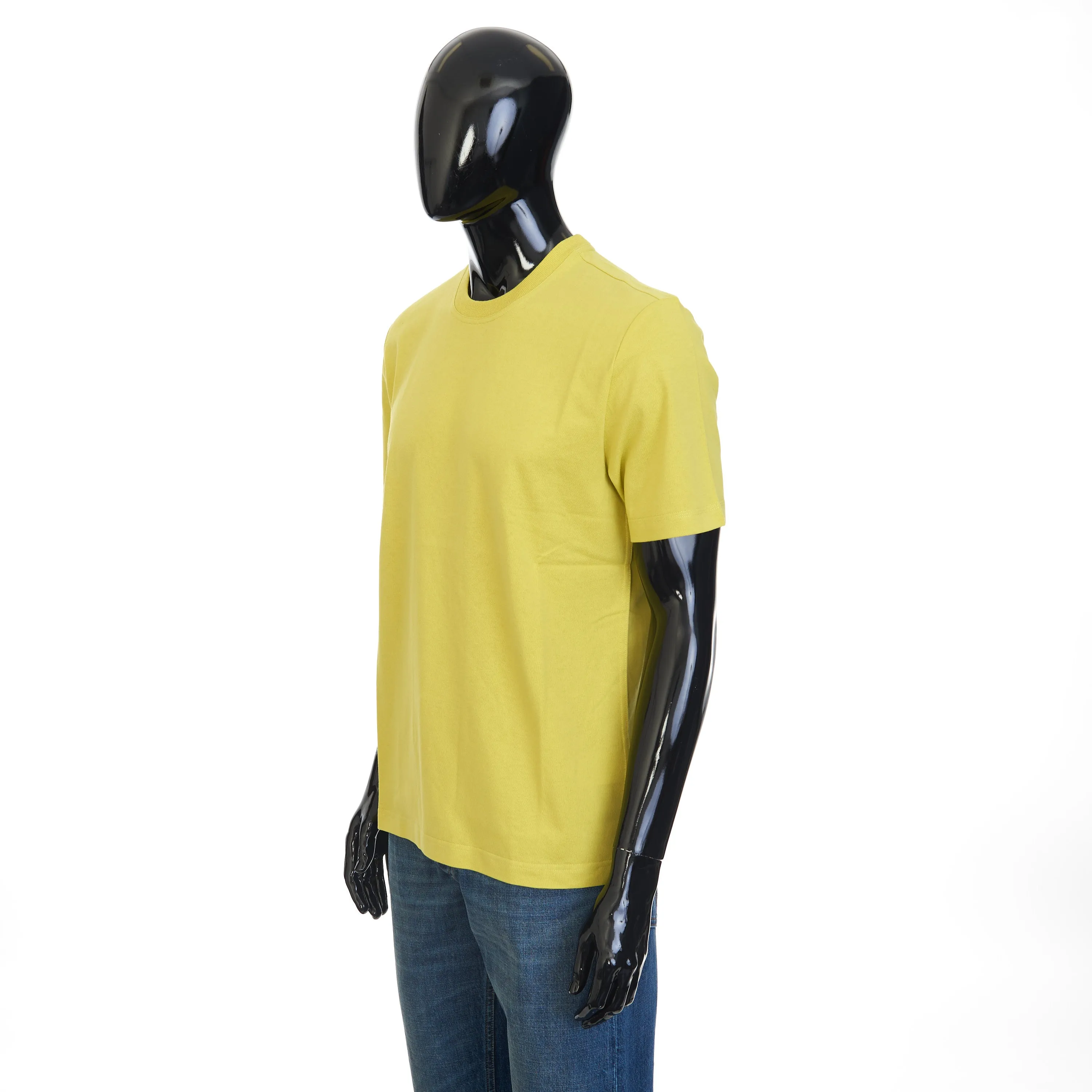 "Sunrise" Light Crewneck T-shirt In Kiwi Green Cotton